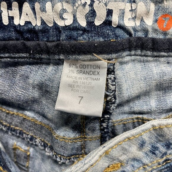 Hang Ten Women's Tie-Dye Skinny Jeans Distressed Embellished With Zippers Size 7 - Picture 2 of 7